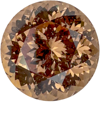 10.6mm Round Copper  Malaya Garnet