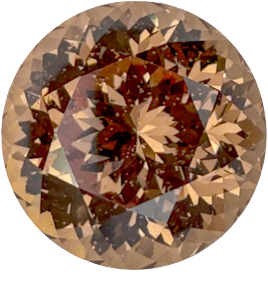 10.6mm Round Copper  Malaya Garnet