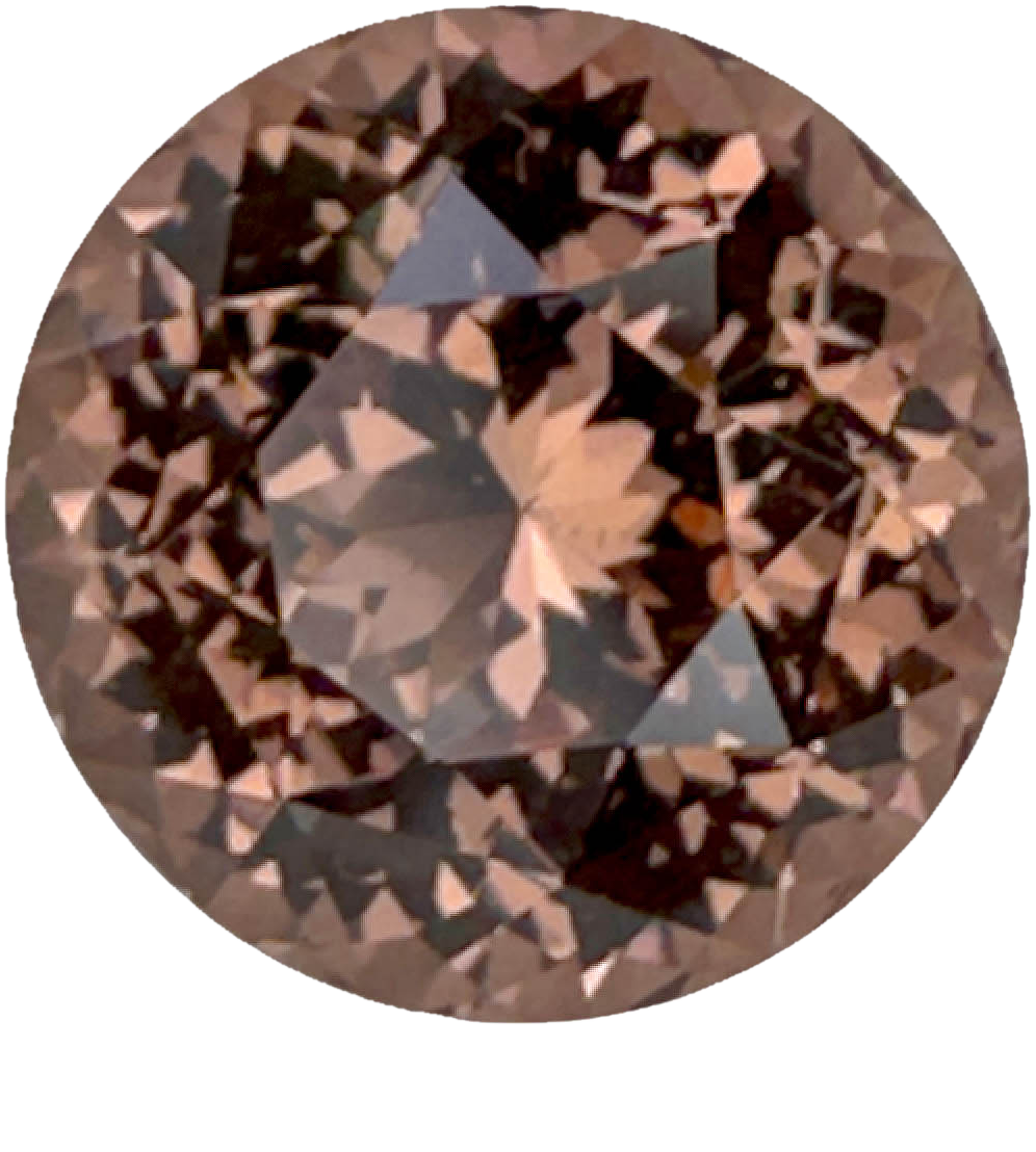 11mm Round Copper  Malaya Garnet Pair