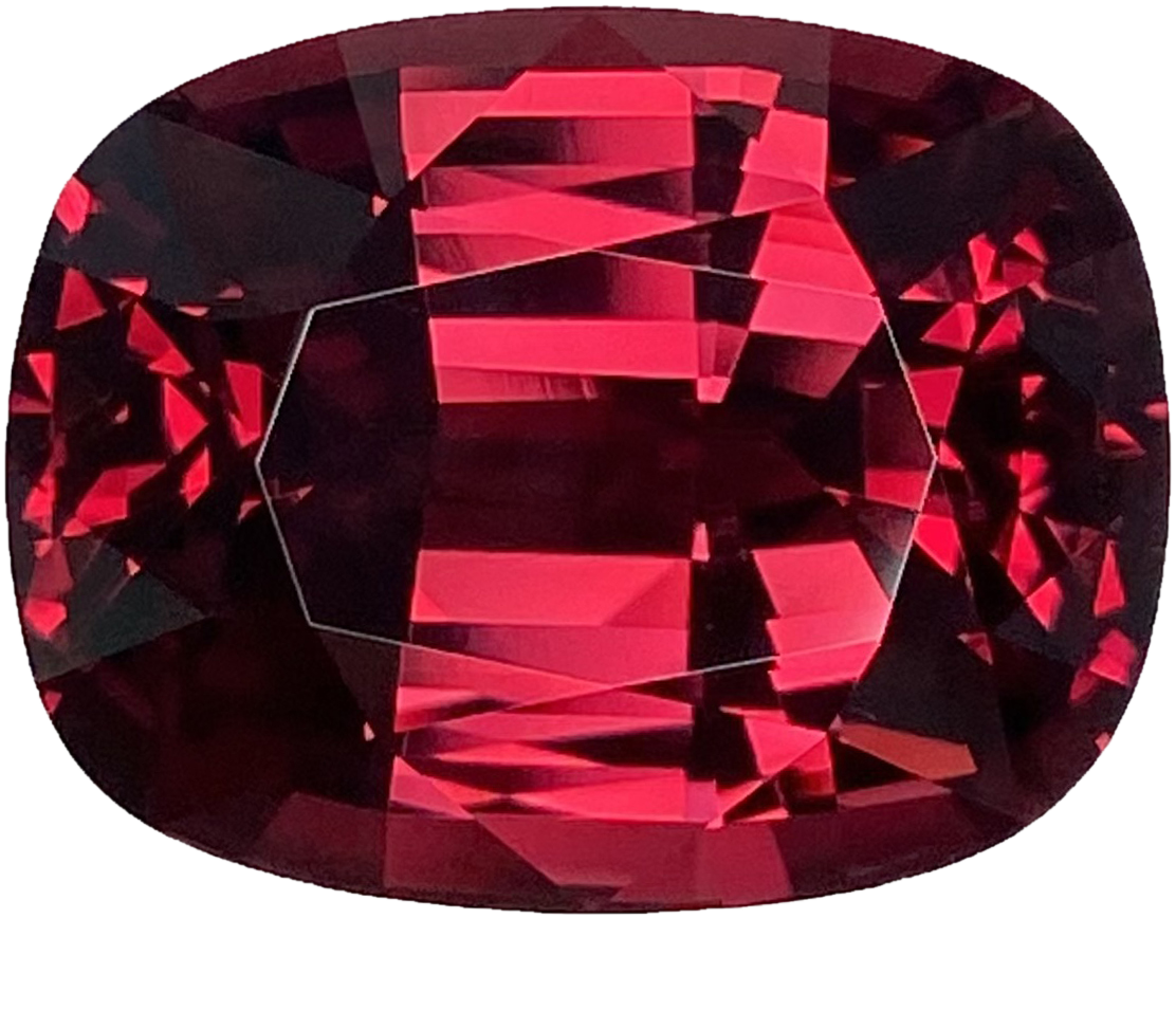 28.72ct Cushion Light Color Malaya Garnet