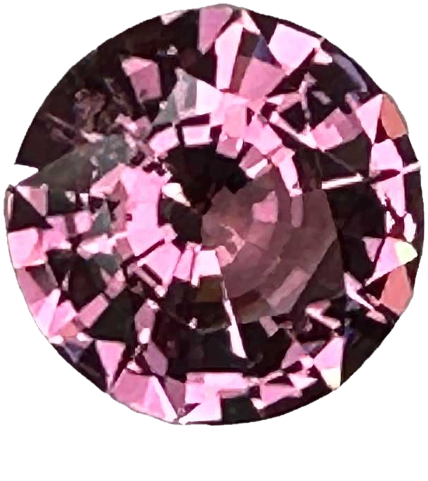3.13ct Round Pink Malaya Garnet