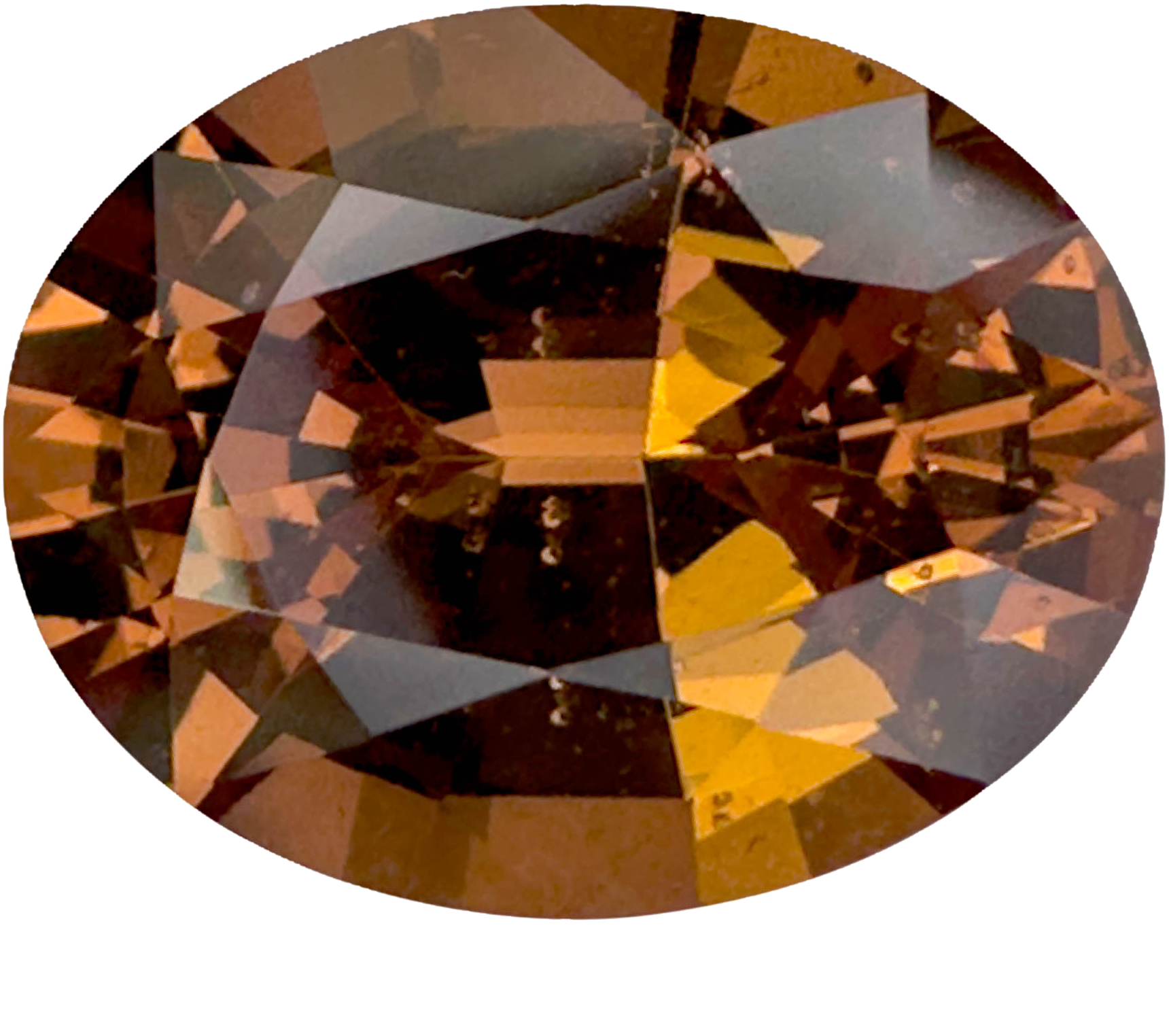 7.19ct Oval Light Orange-Peach Malaya Garnet