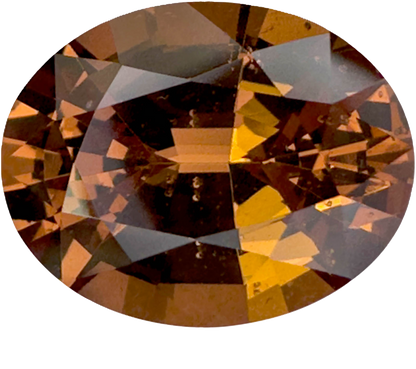 7.19ct Oval Light Orange-Peach Malaya Garnet