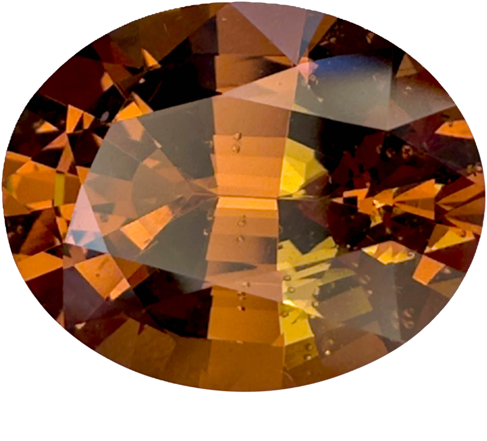 7.19ct Oval Light Orange-Peach Malaya Garnet
