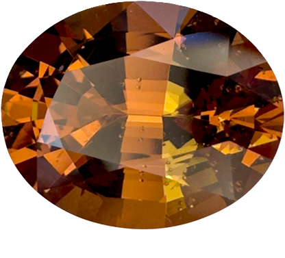 7.19ct Oval Light Orange-Peach Malaya Garnet