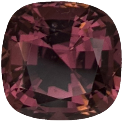 9.3x9.1mm Cushion Pink-Orange Malaya Garnet