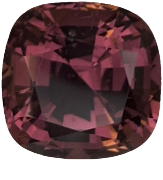 9.3x9.1mm Cushion Pink-Orange Malaya Garnet