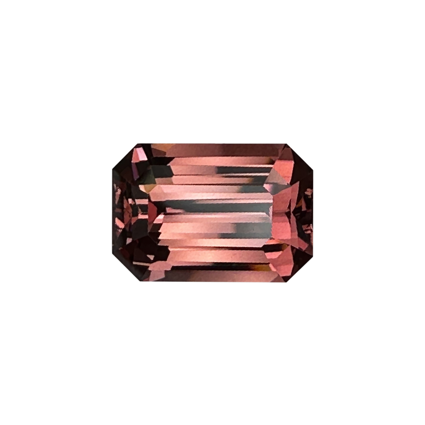 10.62ct Emerald Cut Peach Malaya Garnet