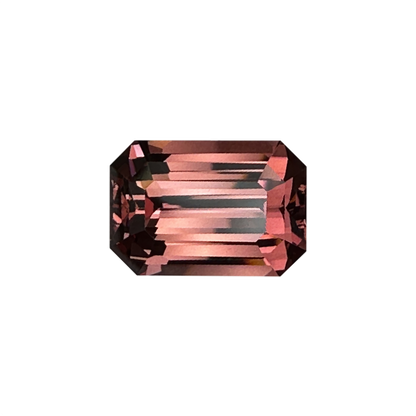 10.62ct Emerald Cut Peach Malaya Garnet