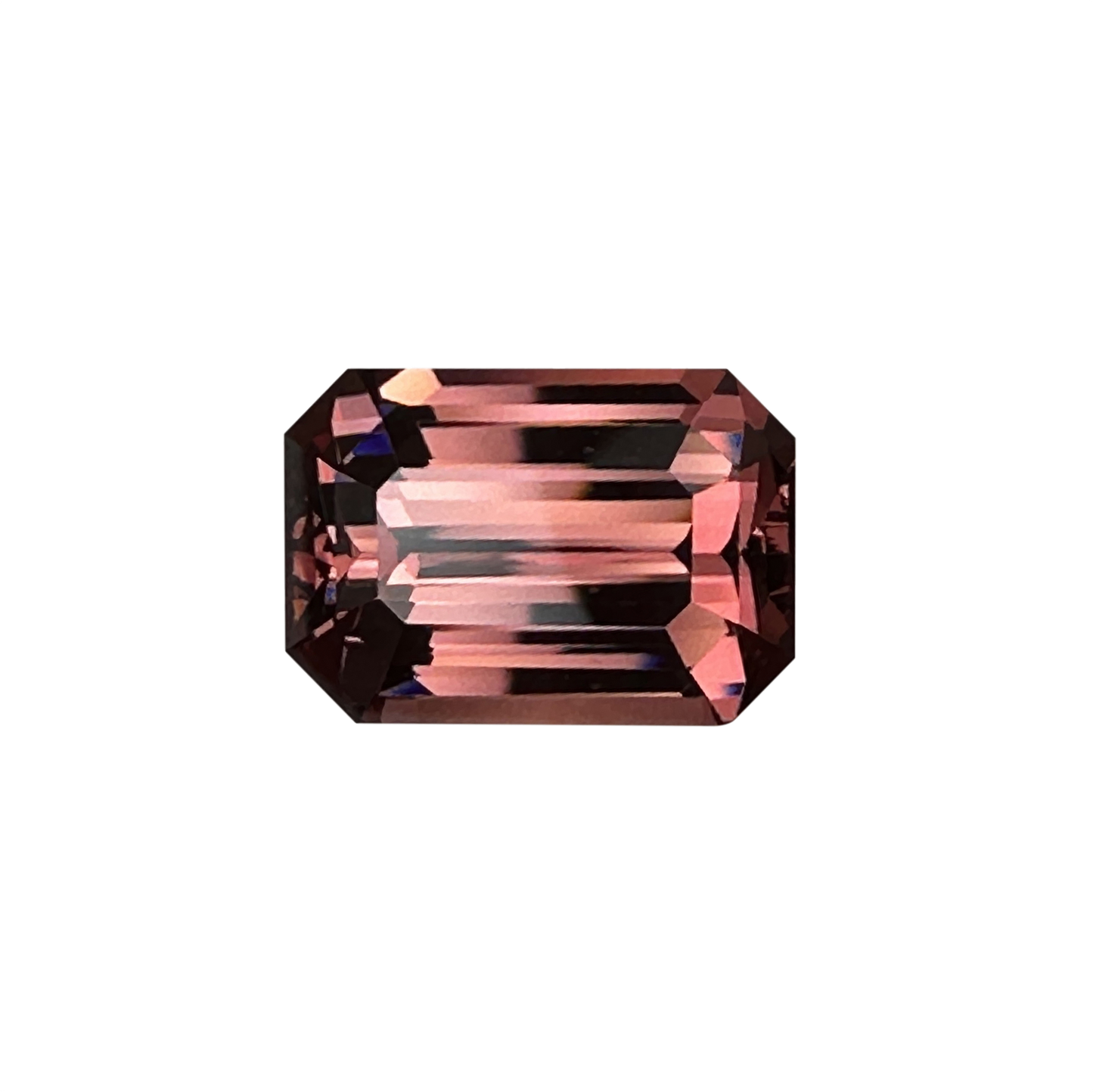 10.62ct Emerald Cut Peach Malaya Garnet