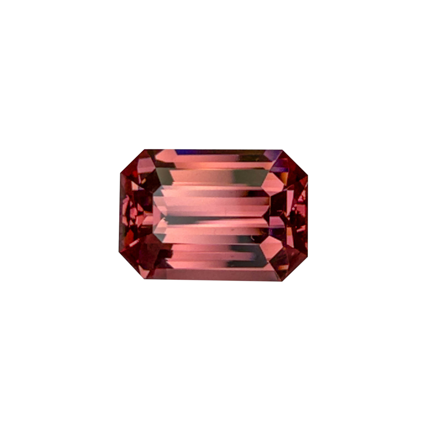 10.62ct Emerald Cut Peach Malaya Garnet