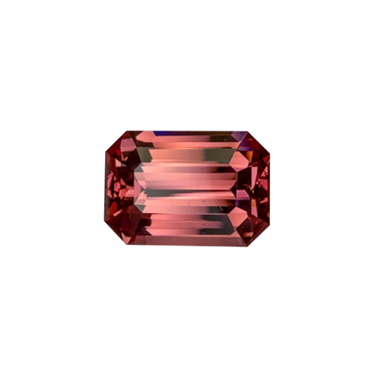 10.62ct Emerald Cut Peach Malaya Garnet
