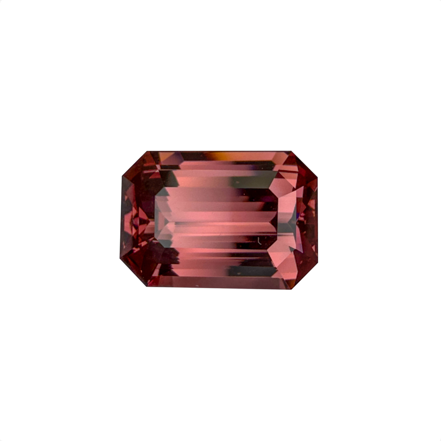 10.62ct Emerald Cut Peach Malaya Garnet