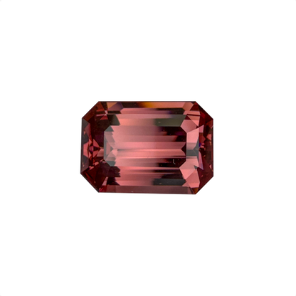10.62ct Emerald Cut Peach Malaya Garnet