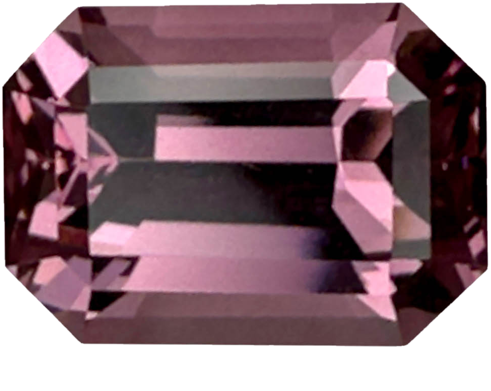 5.04ct Emerald Cut Light Pink Malaya Garnet