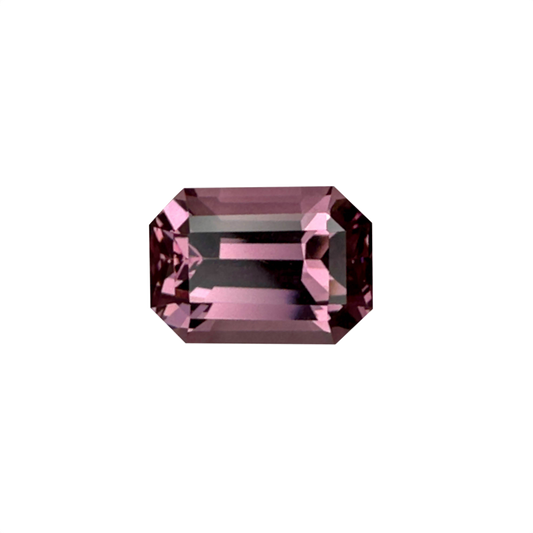 5.04ct Emerald Cut Light Pink Malaya Garnet