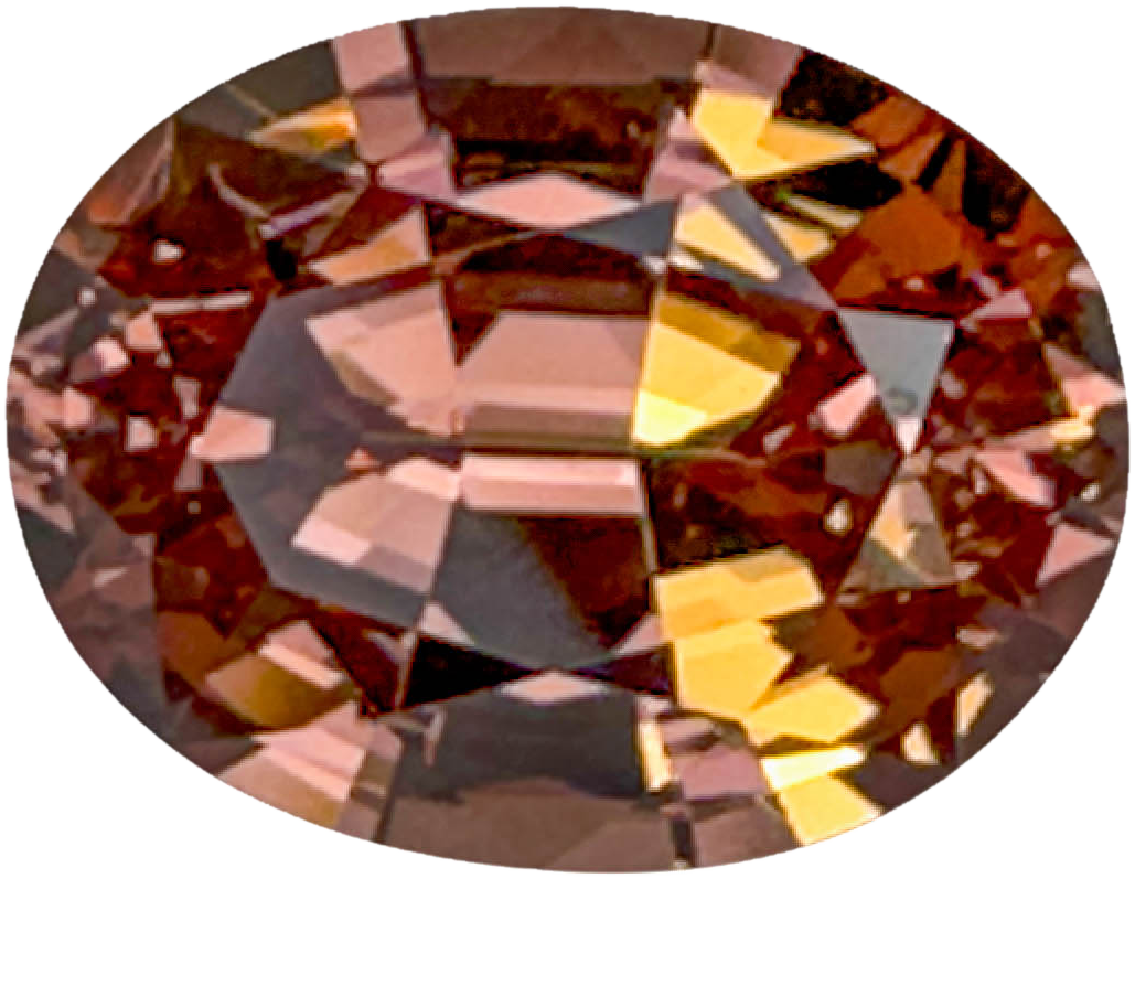 7.9ct Oval Peach Malaya Garnet