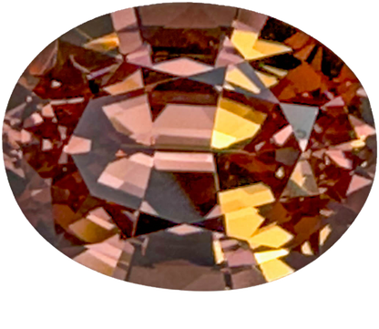 7.9ct Oval Peach Malaya Garnet