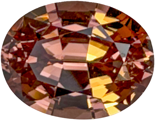7.9ct Oval Peach Malaya Garnet