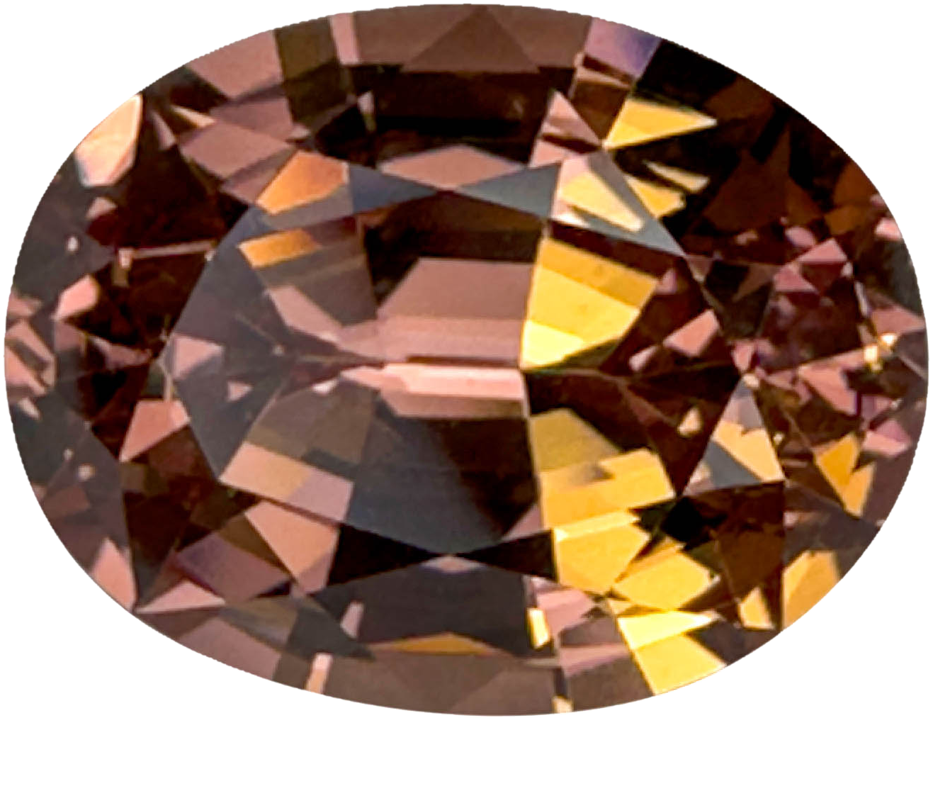 7.9ct Oval Peach Malaya Garnet