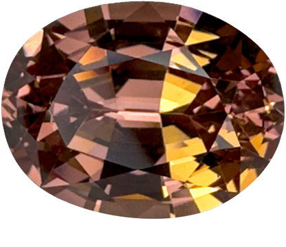 7.9ct Oval Peach Malaya Garnet