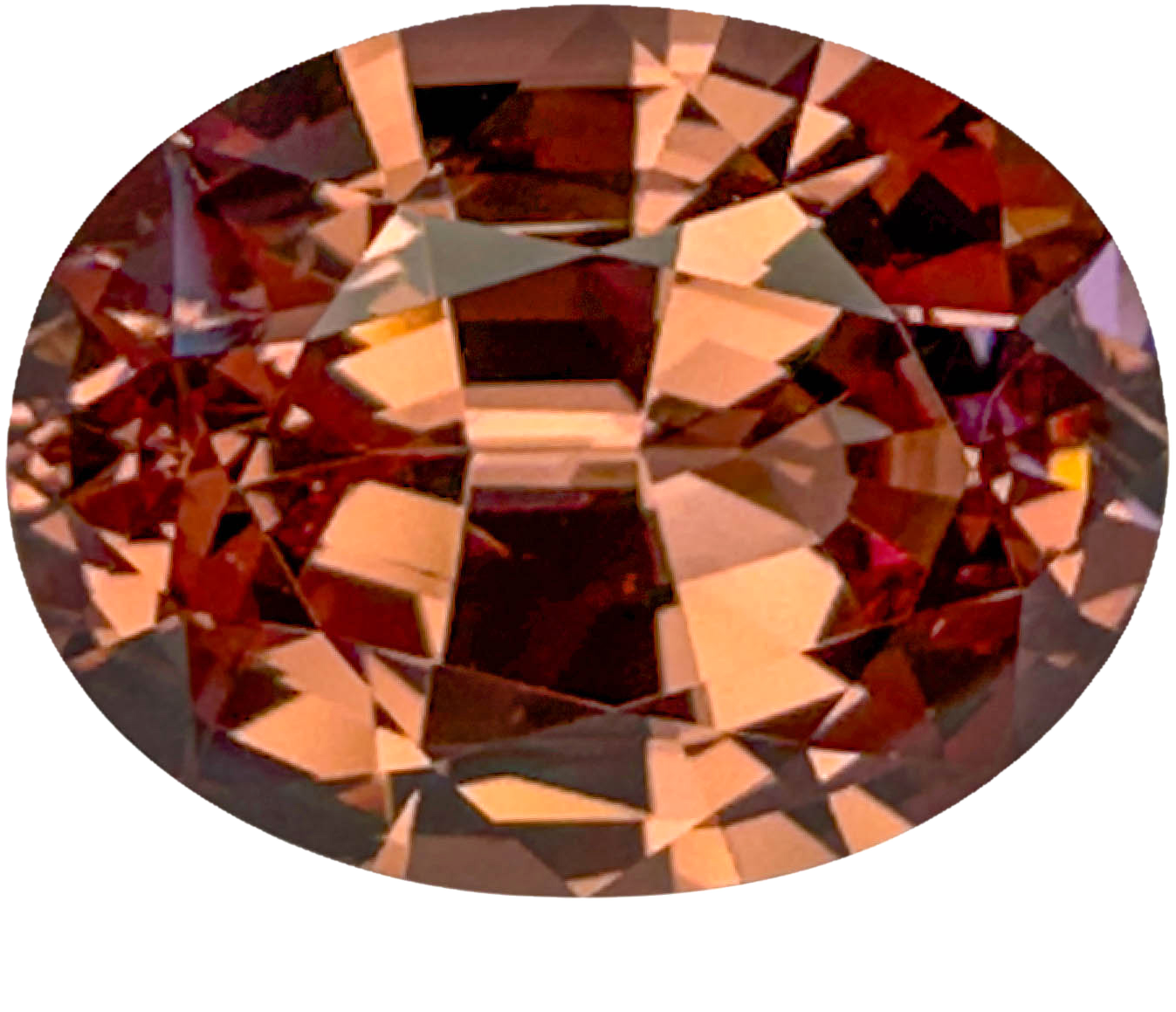 7.9ct Oval Peach Malaya Garnet