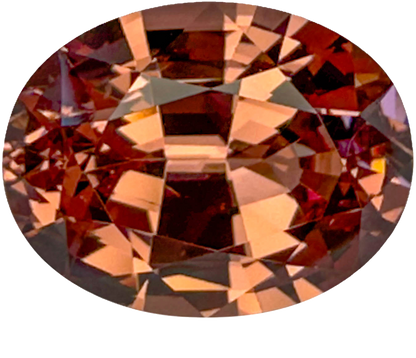 7.9ct Oval Peach Malaya Garnet