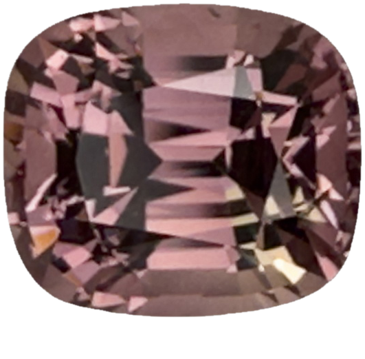 3.33ct Cushion Peach Malaya Garnet