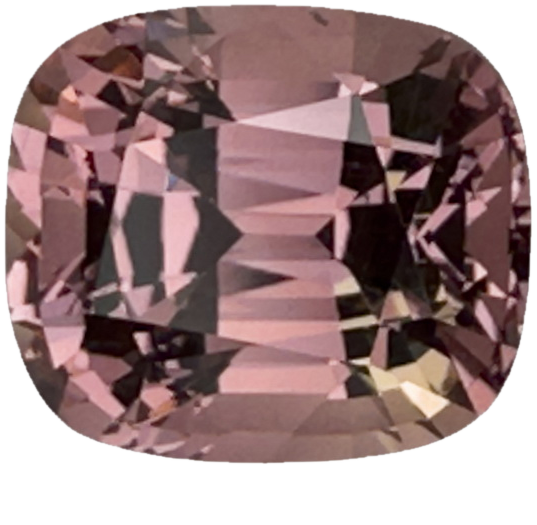 3.33ct Cushion Peach Malaya Garnet