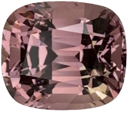 3.33ct Cushion Peach Malaya Garnet