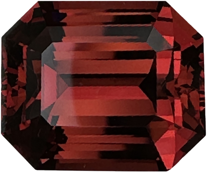 21.83ct Emerald Cut Deep Orange Malaya Garnet
