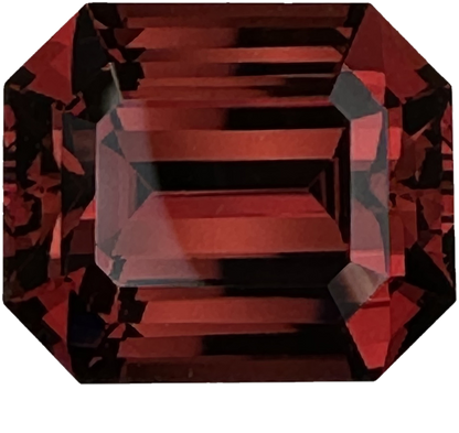 21.83ct Emerald Cut Deep Orange Malaya Garnet