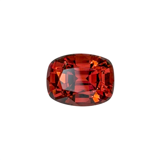9.36ct Cushion Deep Orange-Red Malaya Garnet