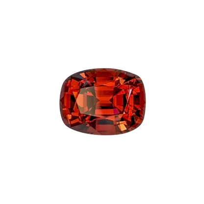 9.36ct Cushion Deep Orange-Red Malaya Garnet