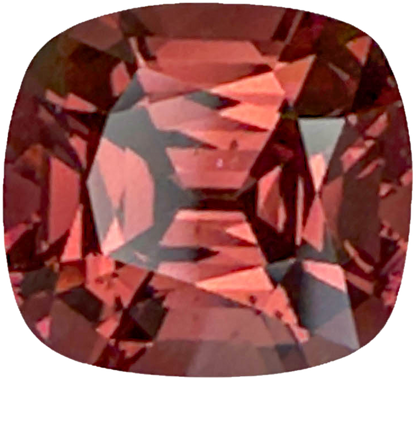 5.78ct Cushion Deep Pink-Orange Malaya Garnet