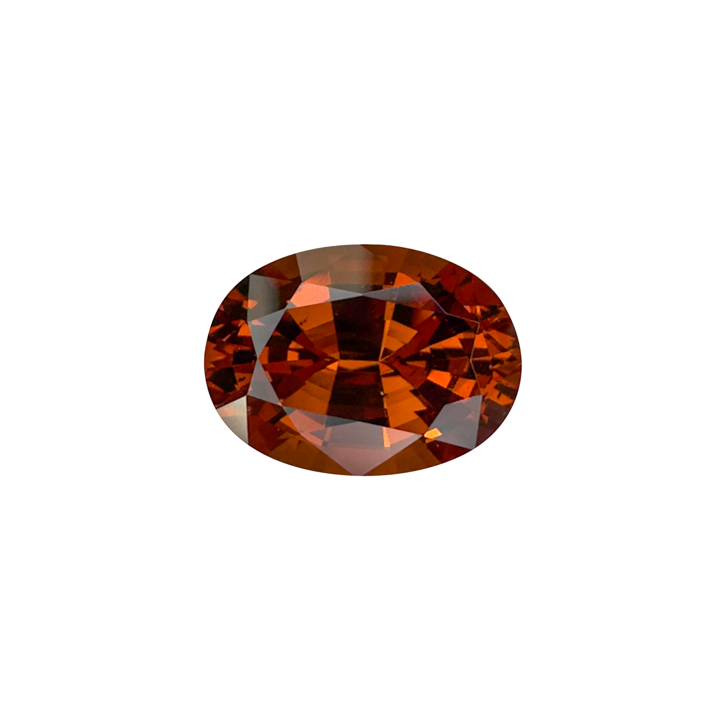 6.16ct Oval Deep Orange Malaya Garnet