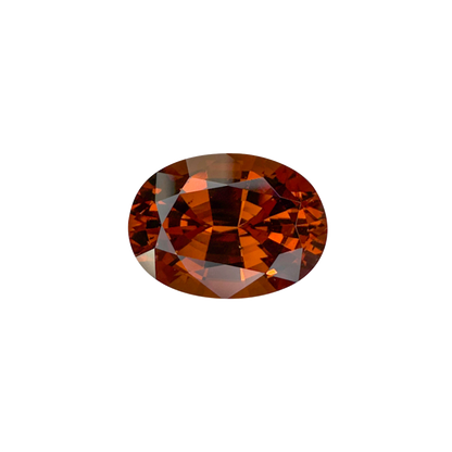 6.16ct Oval Deep Orange Malaya Garnet