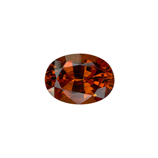 6.16ct Oval Deep Orange Malaya Garnet
