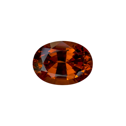 6.16ct Oval Deep Orange Malaya Garnet