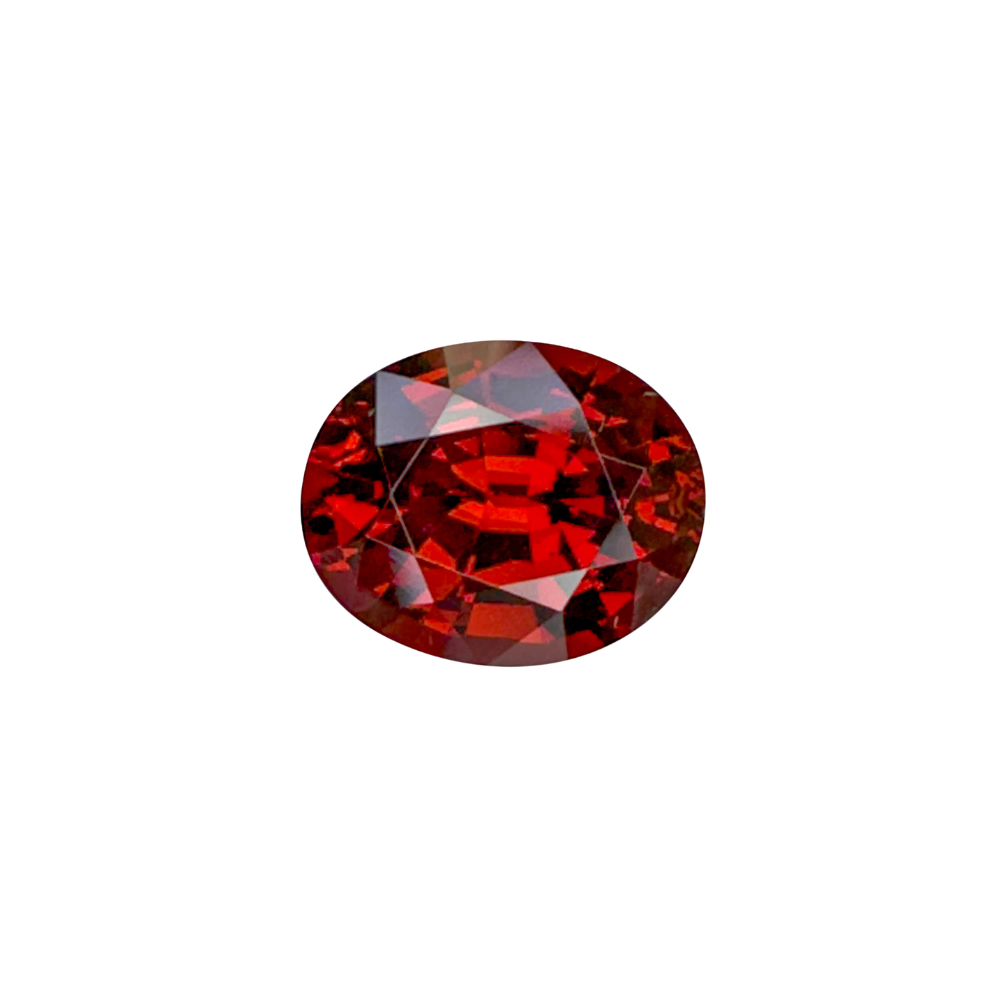 6.48ct Oval Deep Orange-Red Malaya Garnet