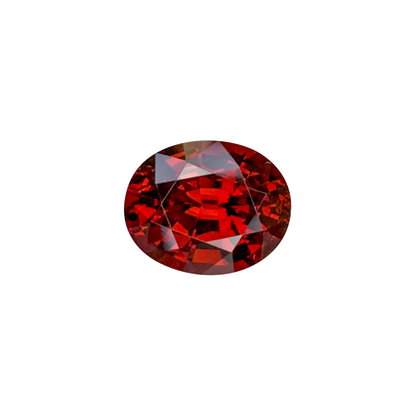 6.48ct Oval Deep Orange-Red Malaya Garnet