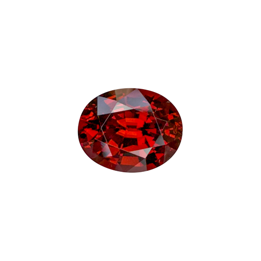 6.48ct Oval Deep Orange-Red Malaya Garnet