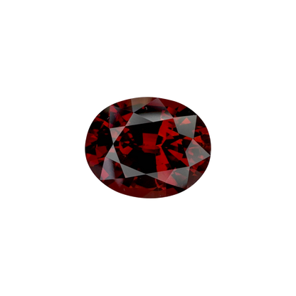 6.48ct Oval Deep Orange-Red Malaya Garnet