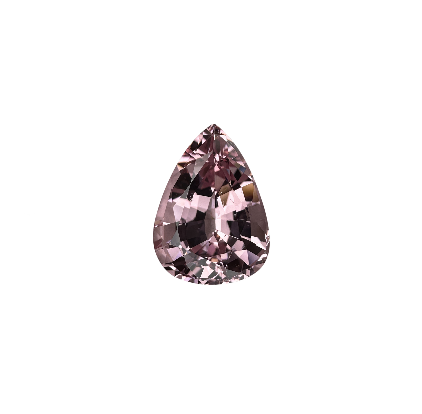 3.85ct Pear Shape Light Peach Malaya Garnet