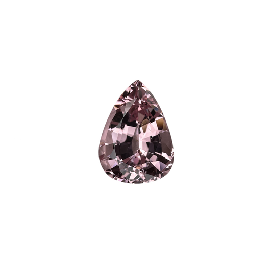 3.85ct Pear Shape Light Peach Malaya Garnet