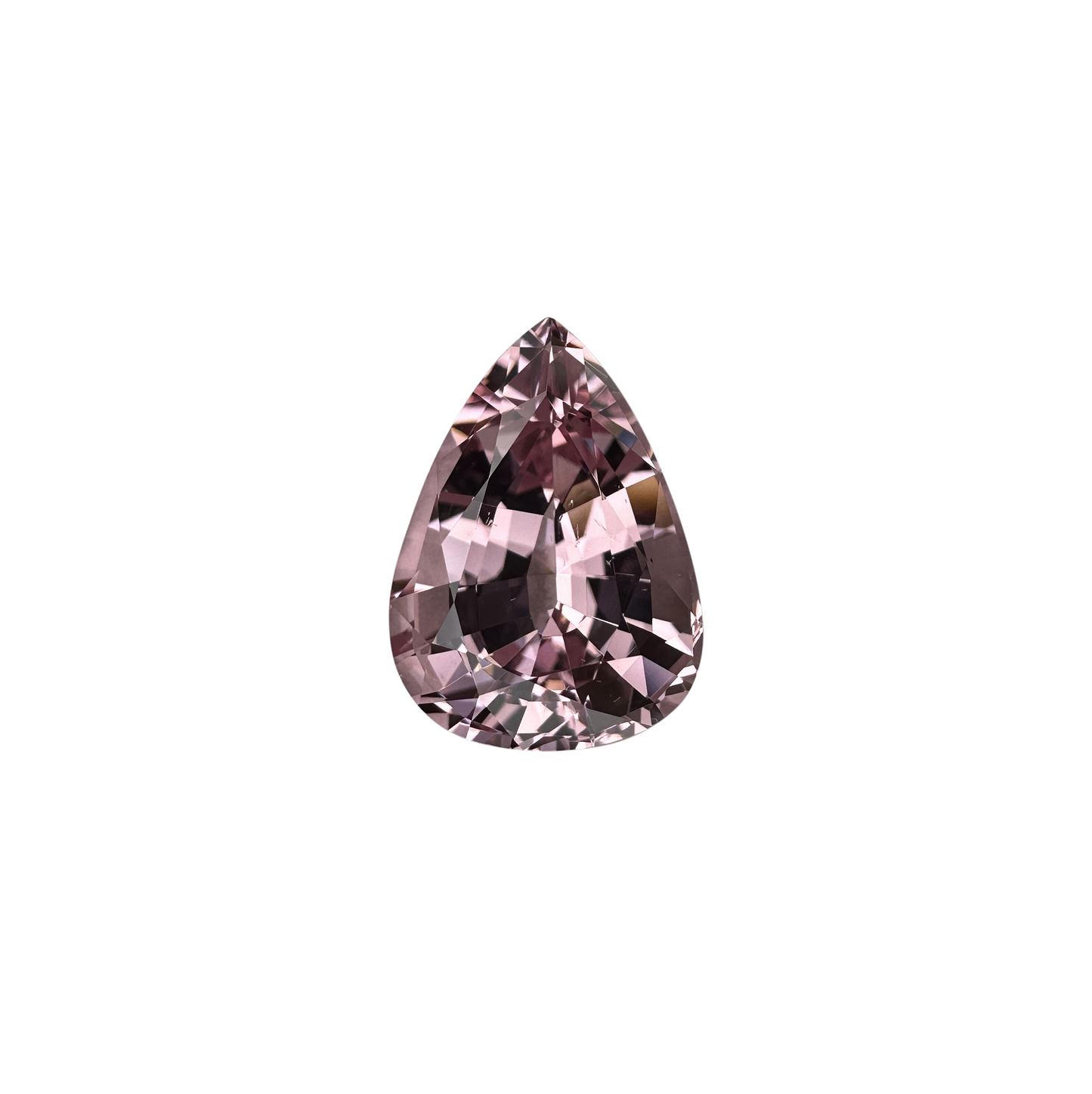 3.85ct Pear Shape Light Peach Malaya Garnet