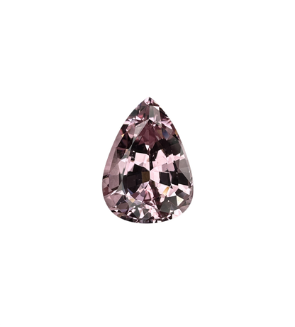 3.85ct Pear Shape Light Peach Malaya Garnet