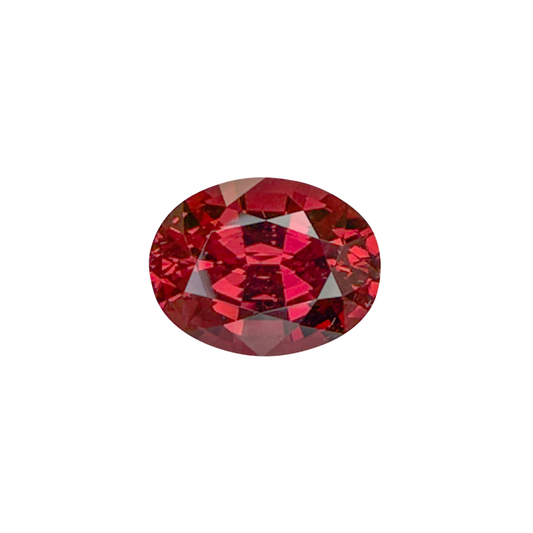 5.76ct Oval Deep Pink Malaya Garnet