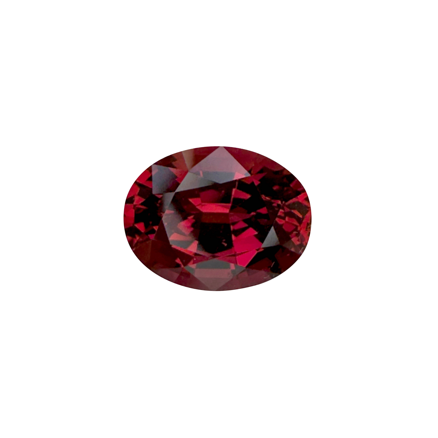 5.76ct Oval Deep Pink Malaya Garnet