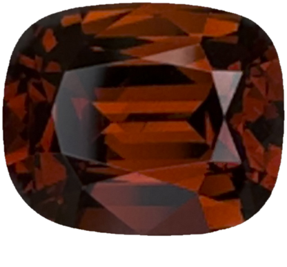 3.48ct Cushion Deep Orange Malaya Garnet